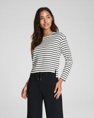 SPANX AirEssentials® Relaxed Long Sleeve Top  Pier Stripe