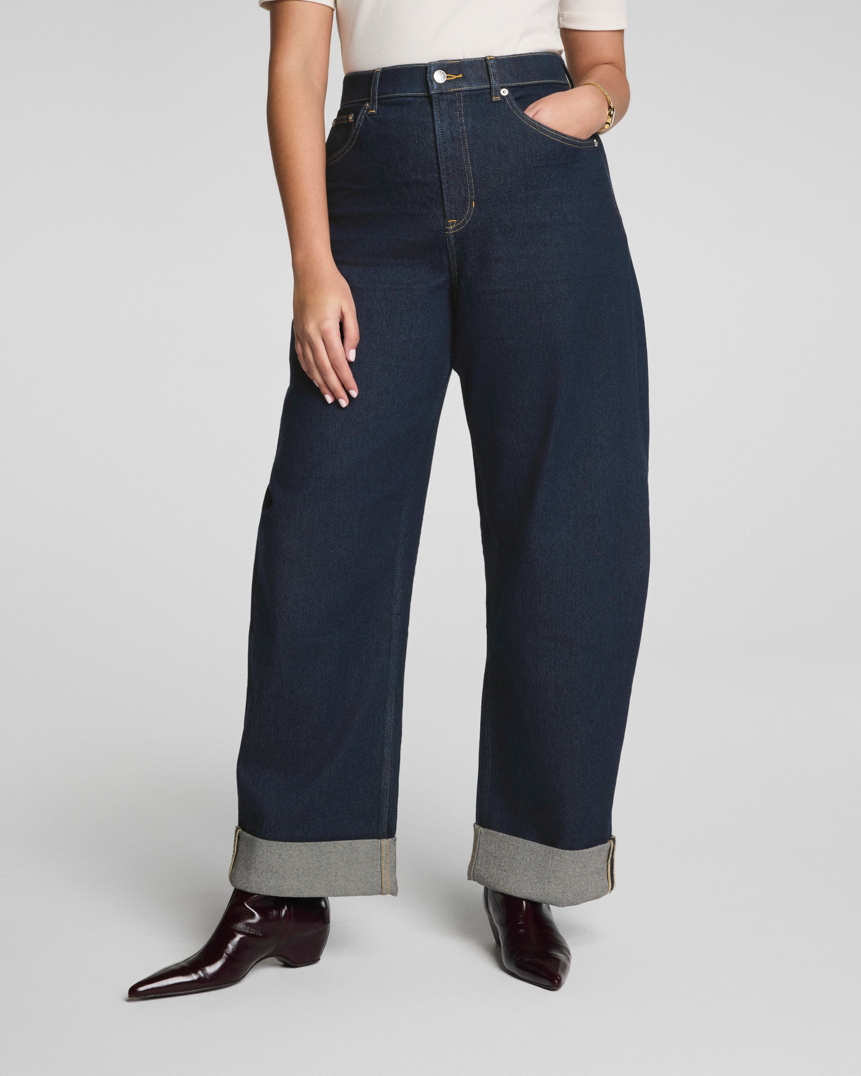 SPANXshape™ Authentic 360 Cuffed Horseshoe Jeans  Marina