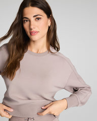 SPANX AirEssentials® Luxe Crewneck Long Sleeve Top  Coastal Fog