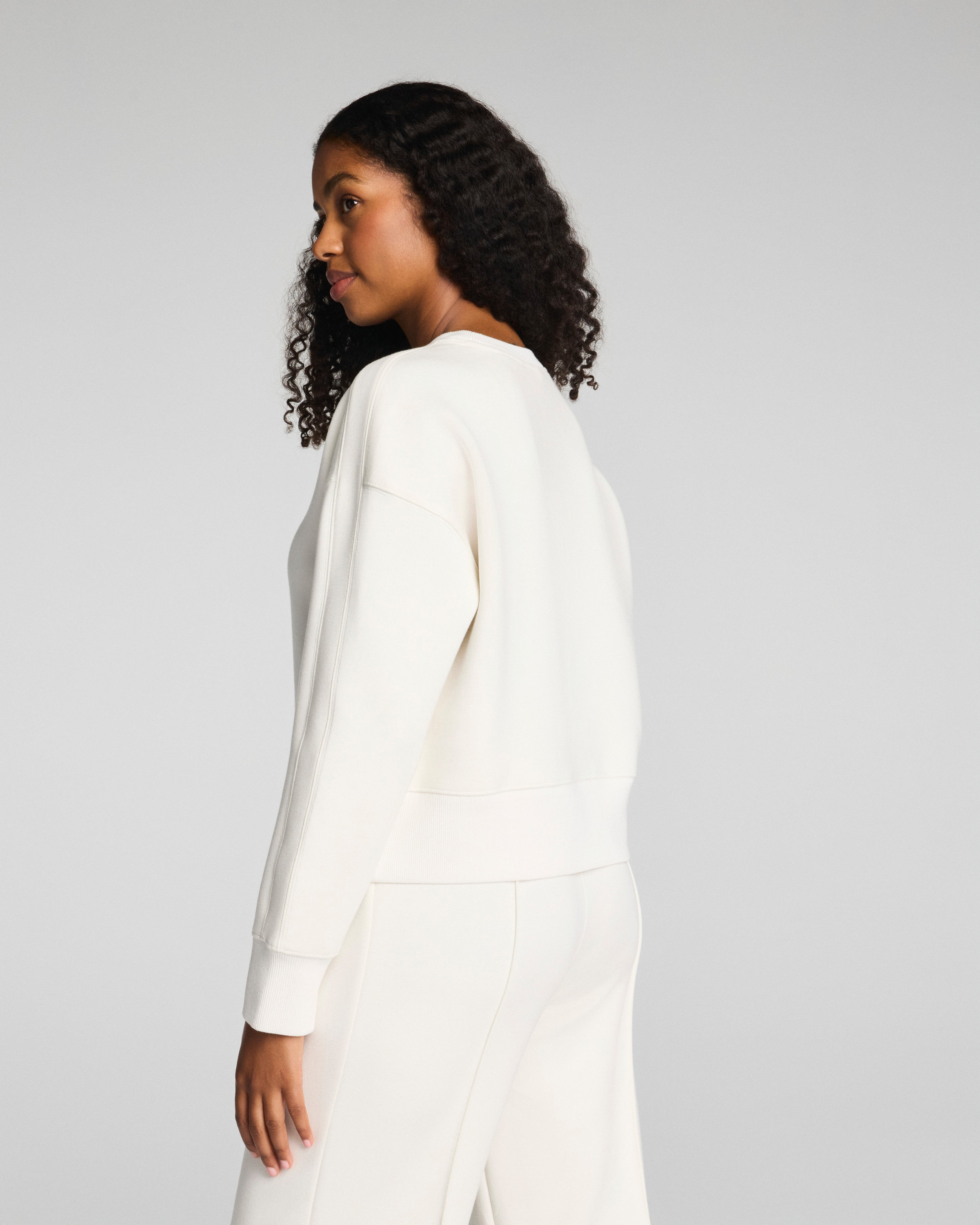 SPANX AirEssentials® Luxe Crewneck Long Sleeve Top  Ivory