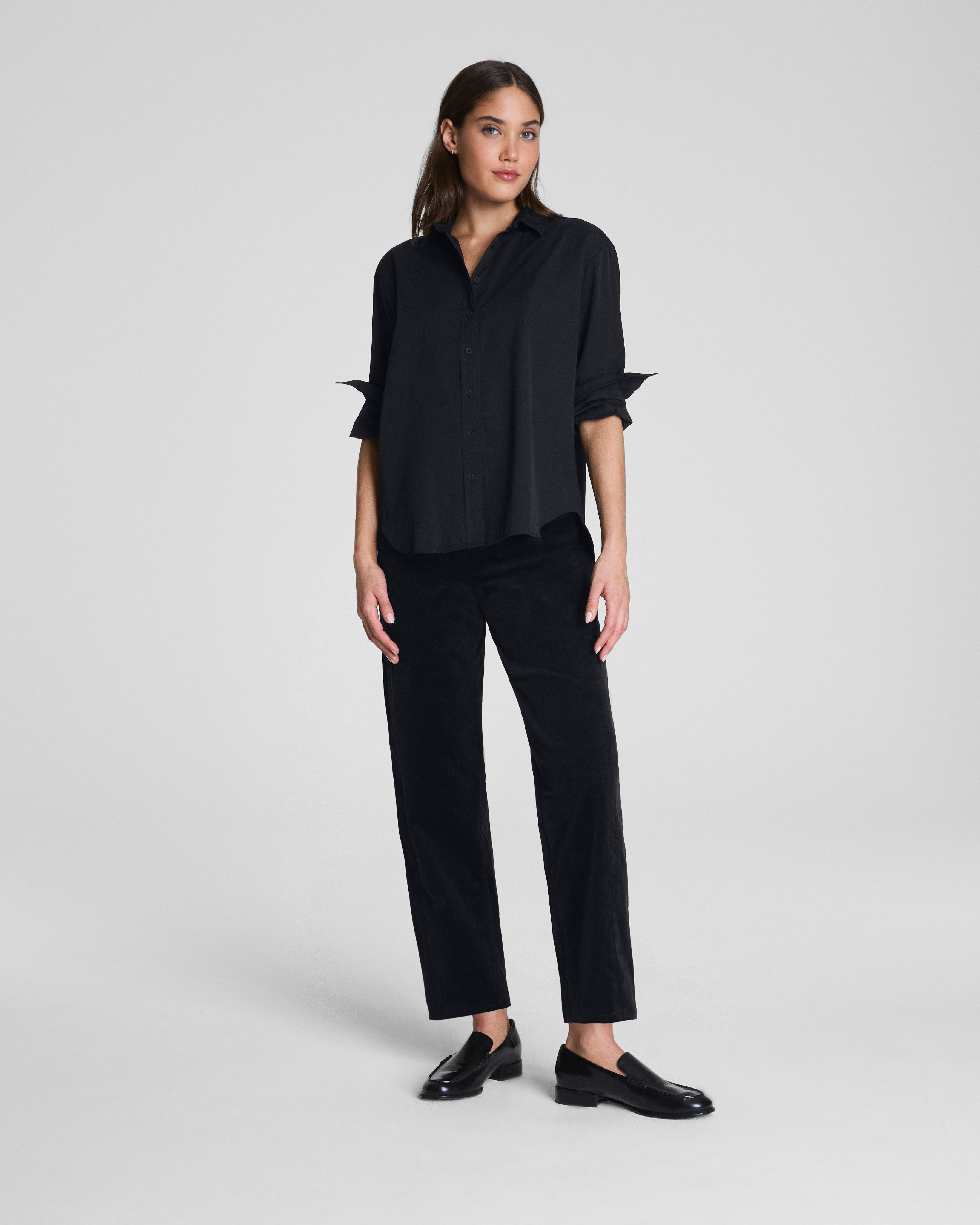SPANXshape™ Authentic 360 Corduroy Barrel Leg  Classic Black