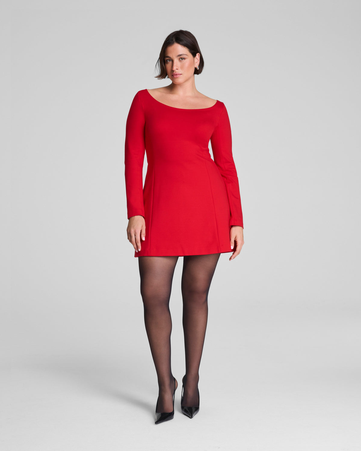 SPANX® Ponte Long Sleeve Mini Dress  SPANX® Red