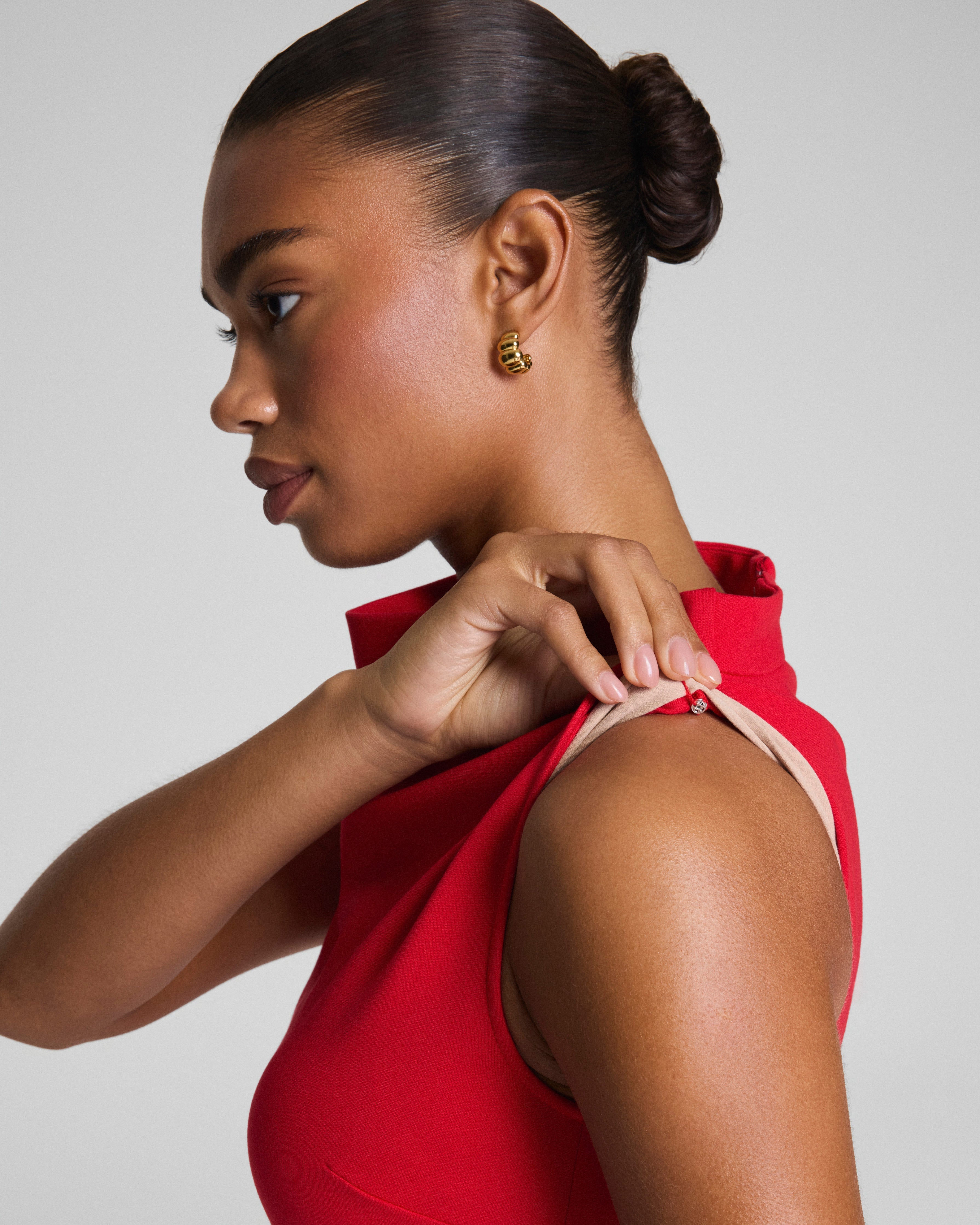 SPANX® Ponte Sleeveless Midi Dress  SPANX® Red