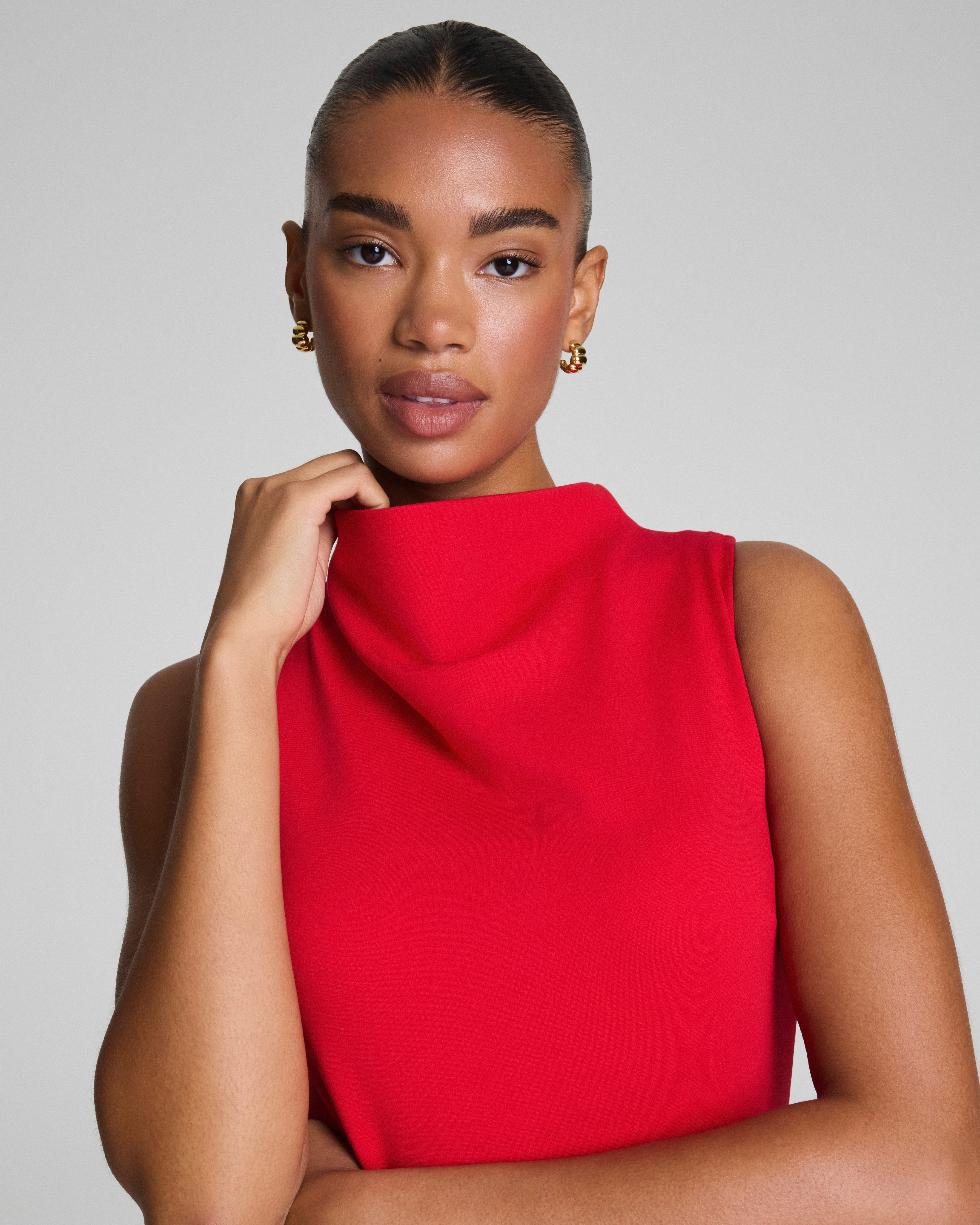 SPANX® Ponte Sleeveless Midi Dress  SPANX® Red