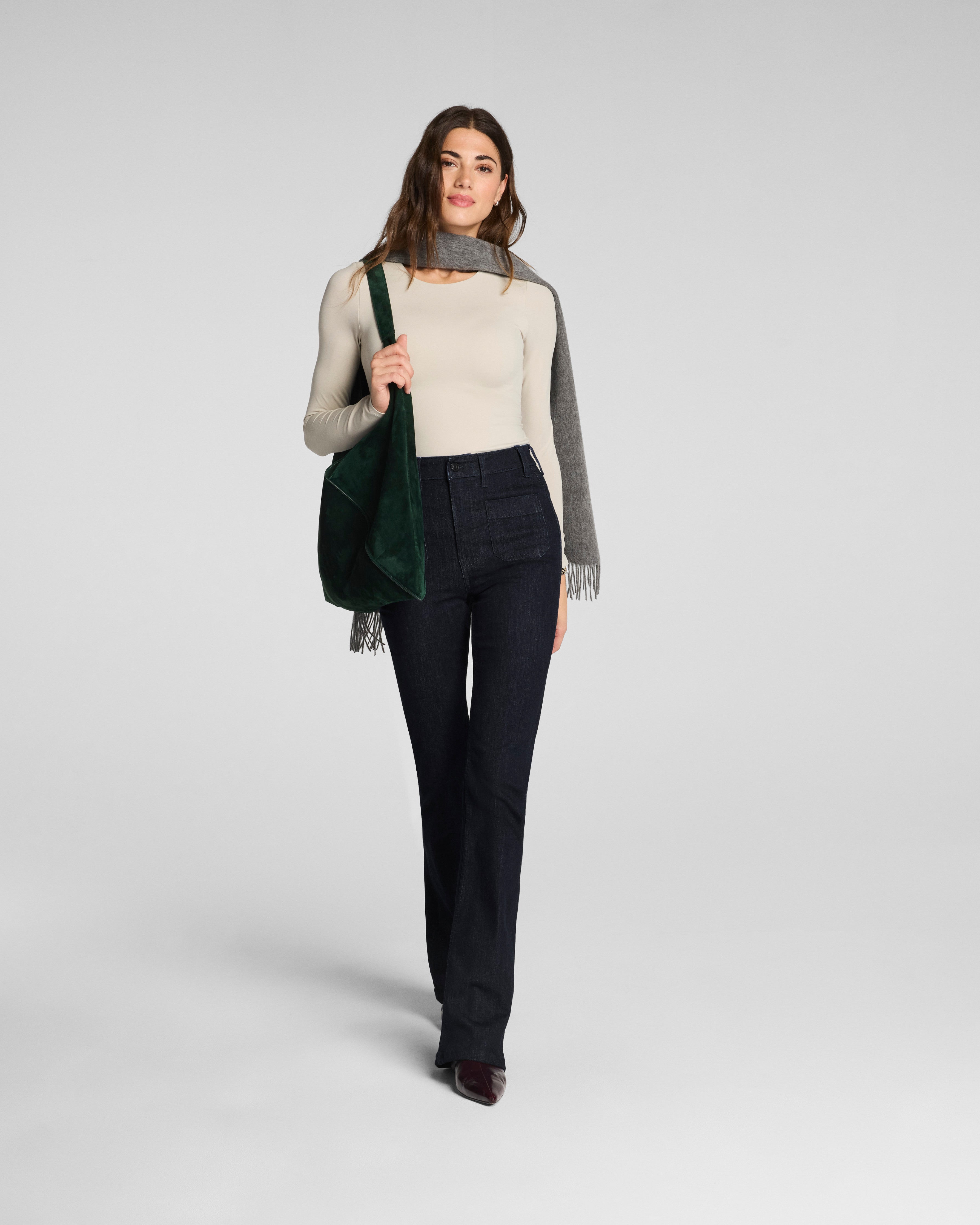 SPANXsculpt™ ReDefine Flare Jeans with Patch Pockets  Nautical Blue