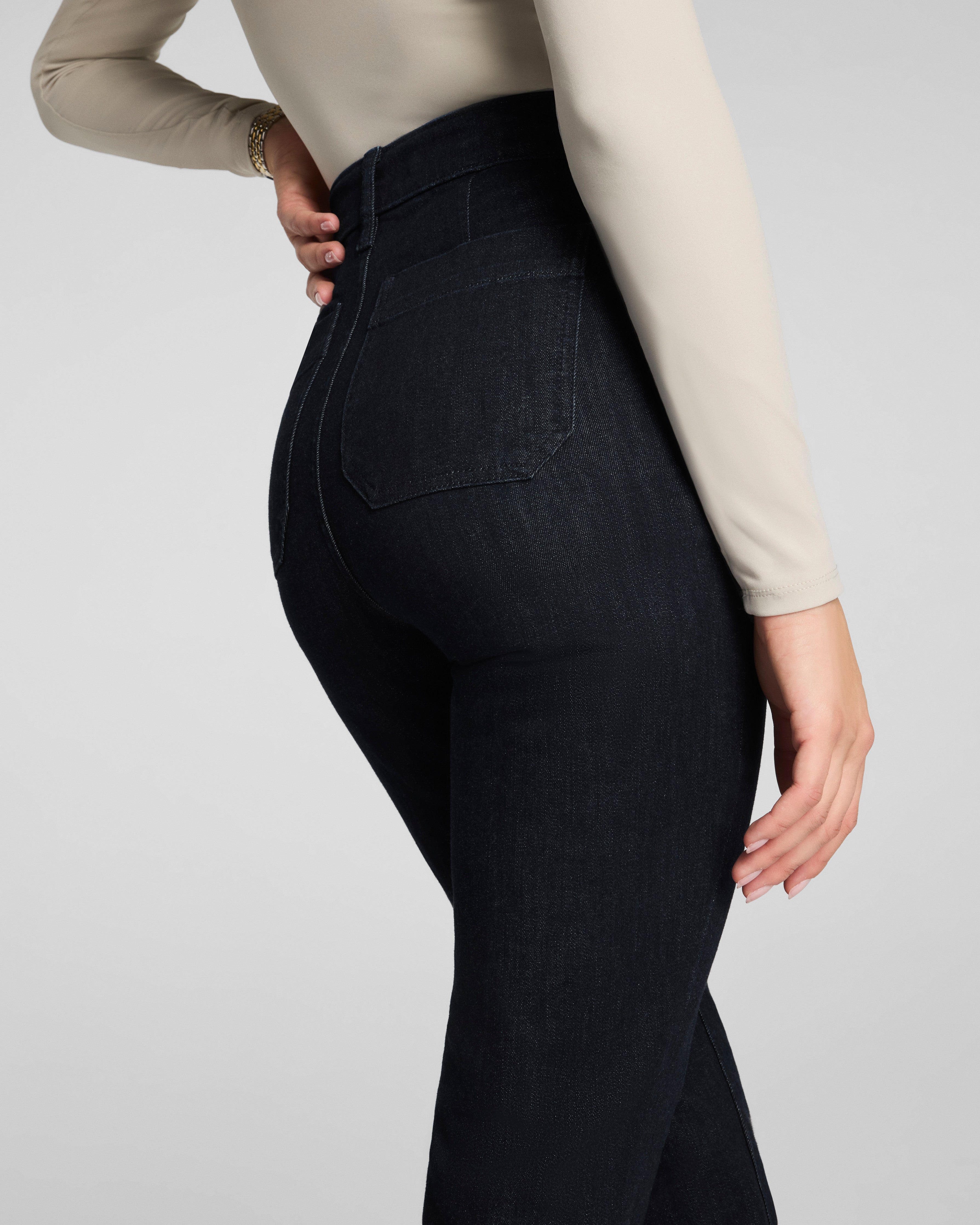 SPANXsculpt™ ReDefine Flare Jeans with Patch Pockets  Nautical Blue