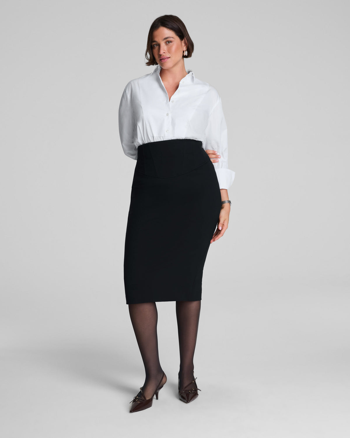 SPANXsupersmooth™ PerfectFit Ponte Ultra High-Rise Midi Skirt