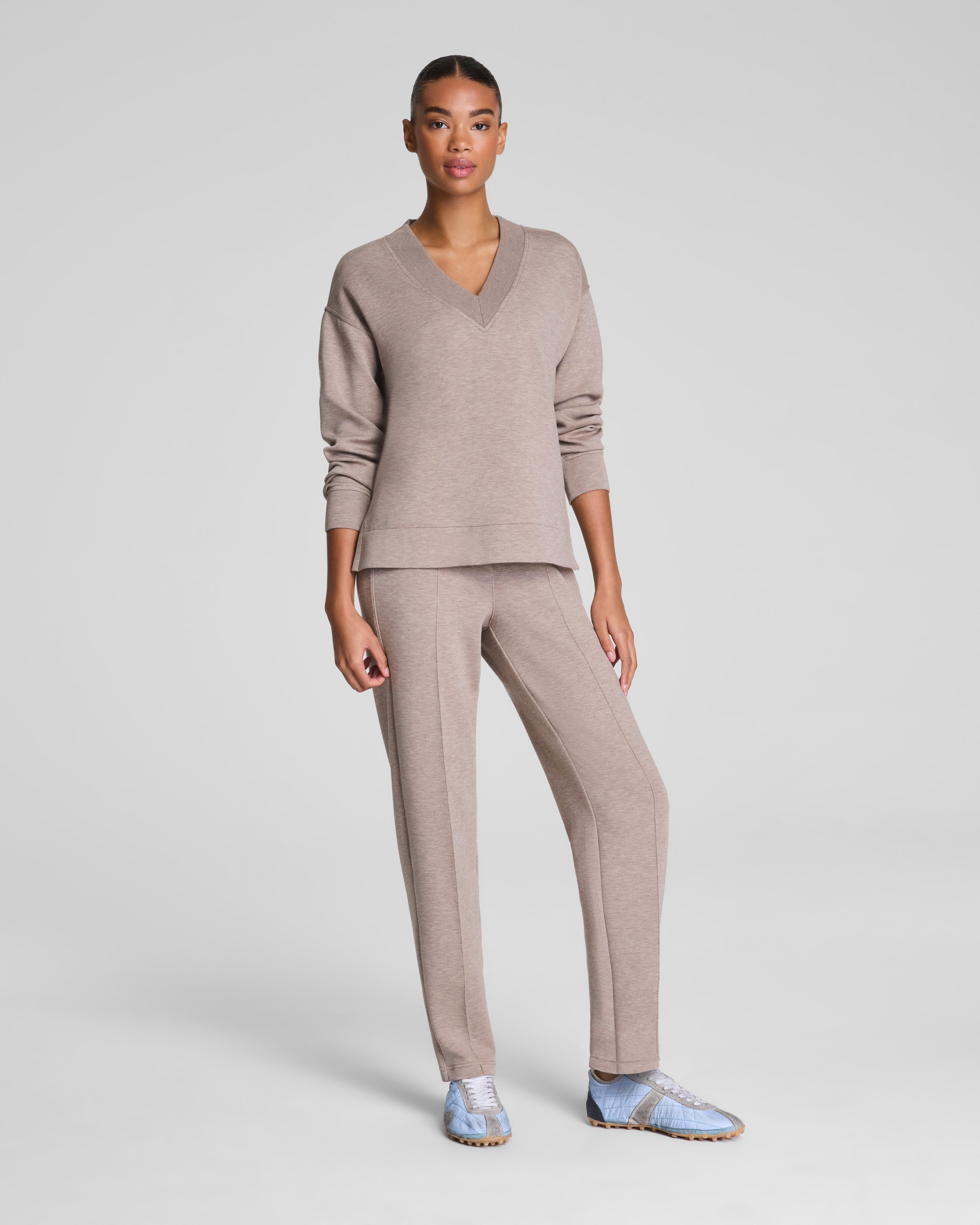 SPANX AirEssentials® Brushed V-Neck Tunic  Birch Heather