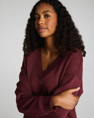 SPANX AirEssentials® Brushed V-Neck Tunic  Cassis Heather