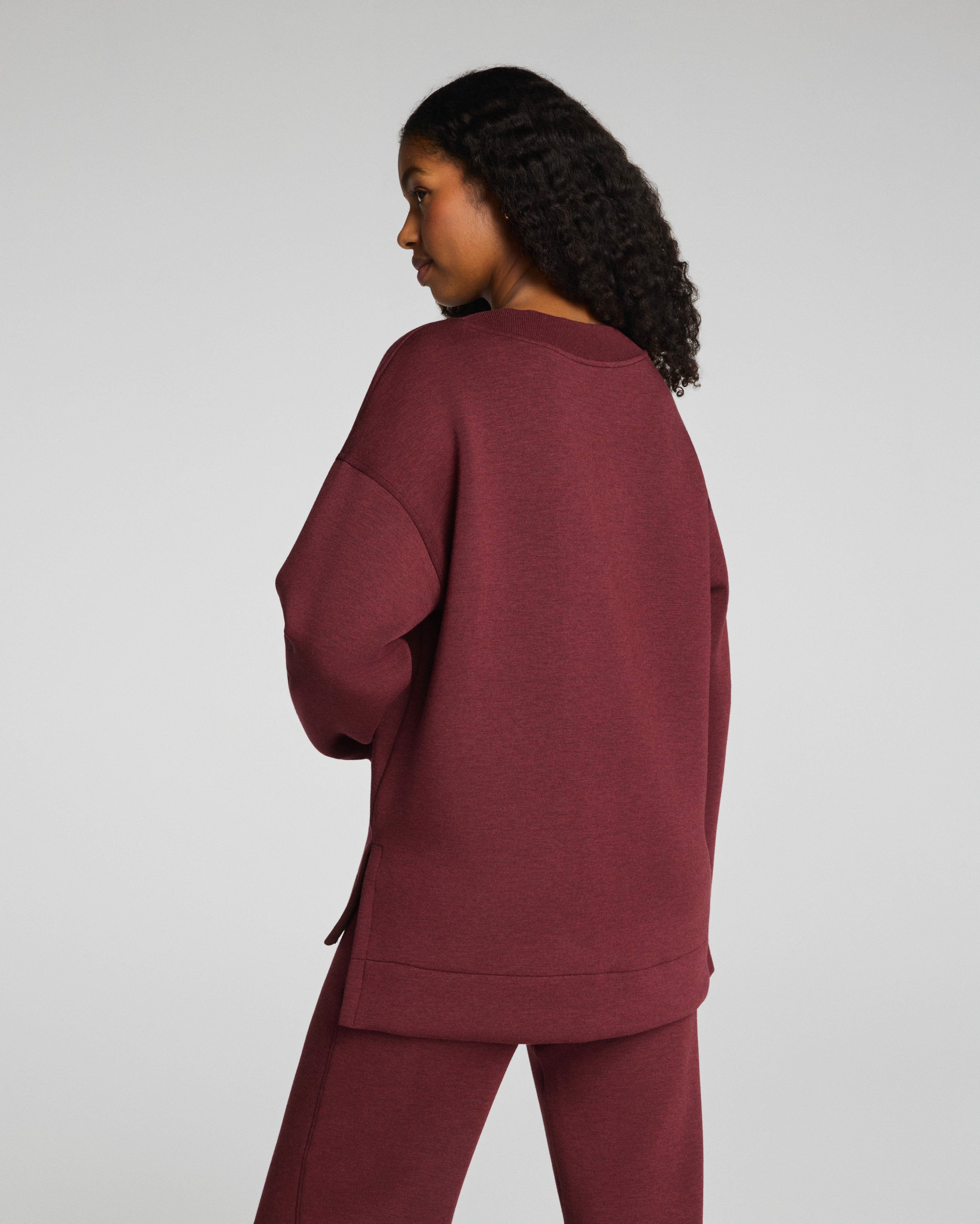 SPANX AirEssentials® Brushed V-Neck Tunic  Cassis Heather