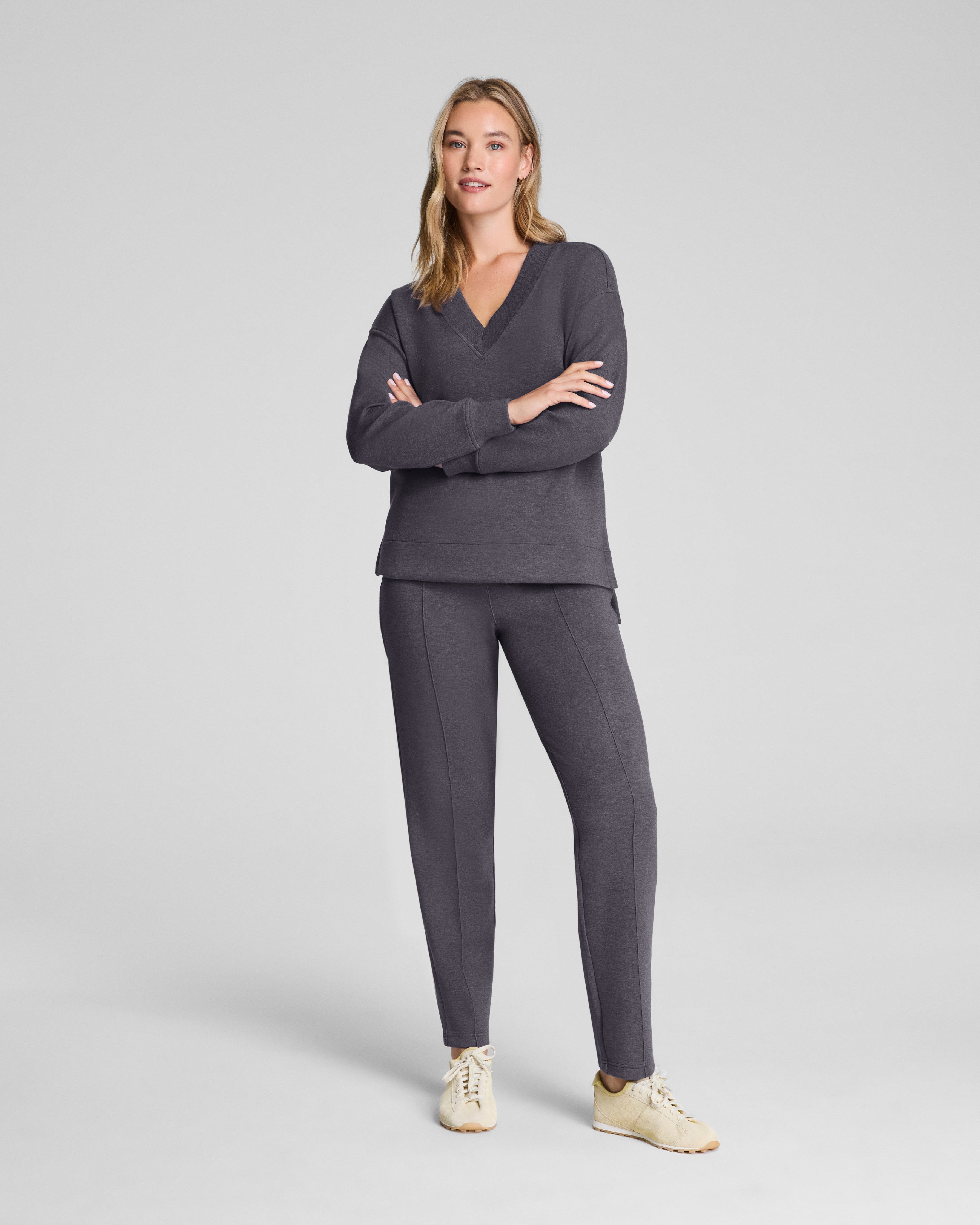 SPANX AirEssentials® Brushed V-Neck Tunic  Heather Storm