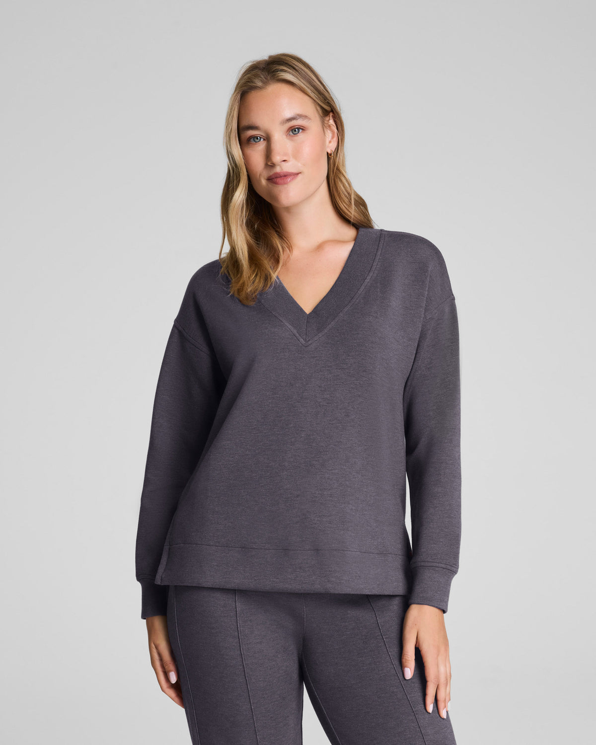 SPANX AirEssentials® Brushed V-Neck Tunic  Heather Storm