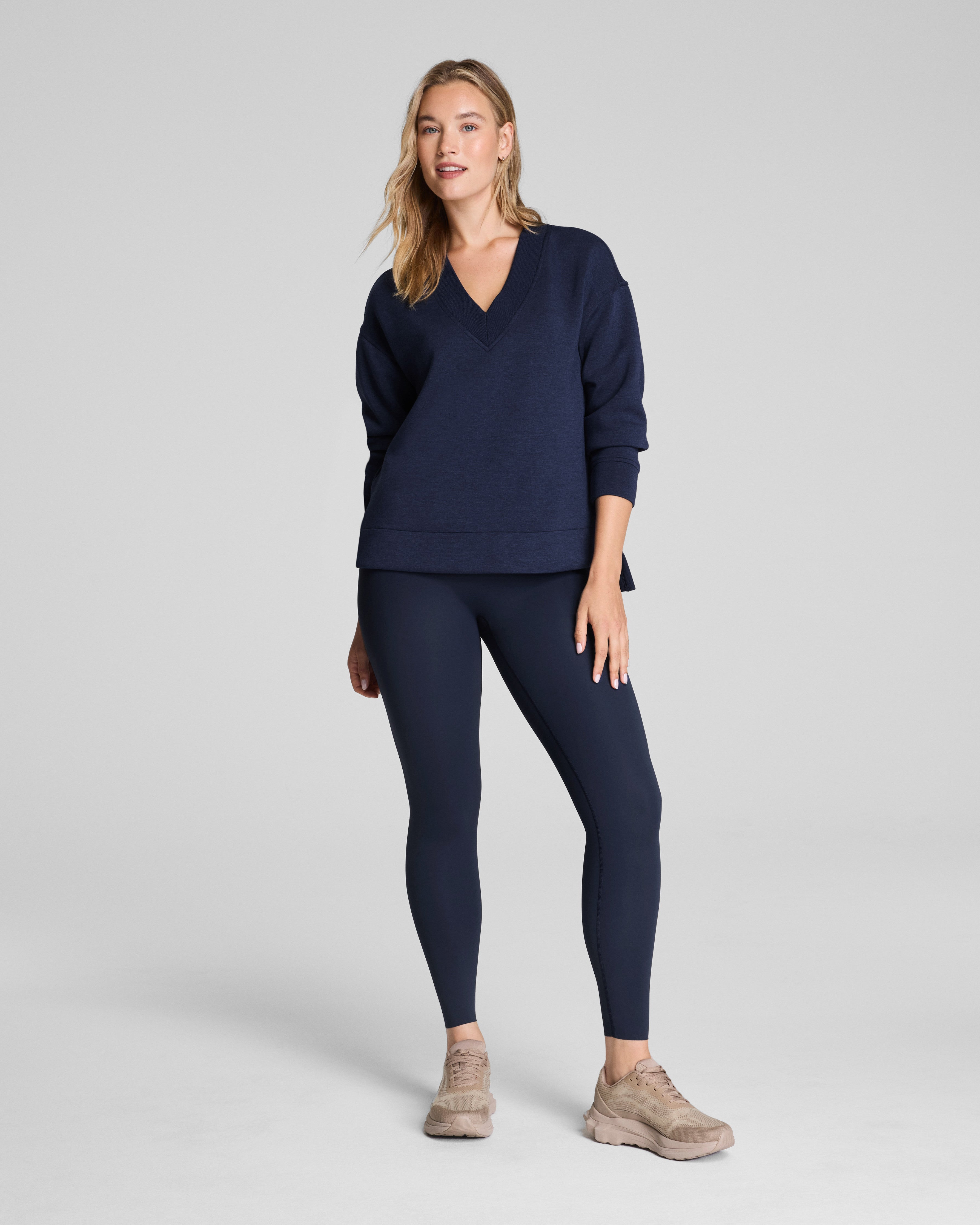 SPANX AirEssentials® Brushed V-Neck Tunic  Timeless Navy Heather