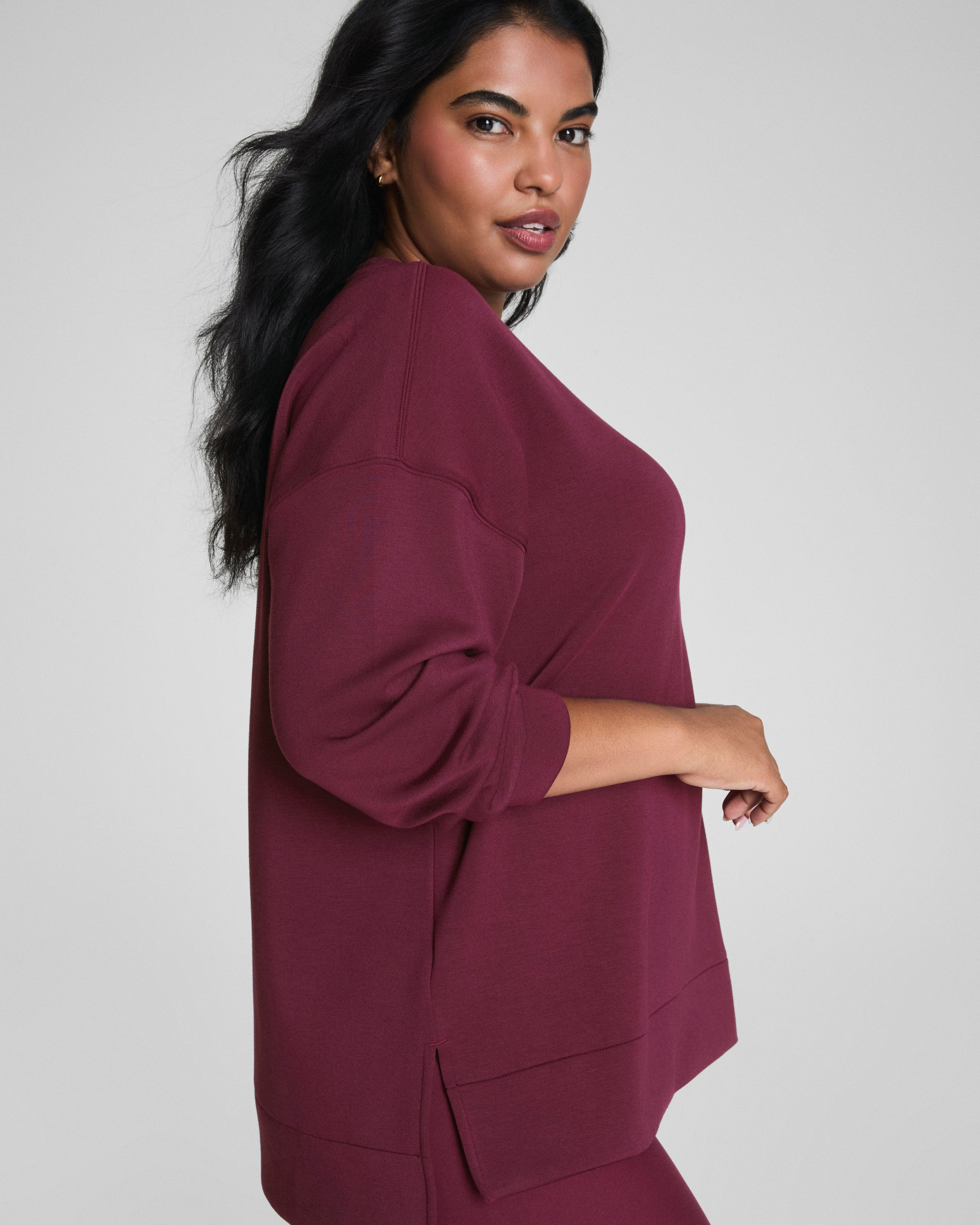 SPANX AirEssentials® Crewneck Tunic  Plum Berry