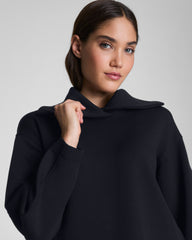 SPANX AirEssentials® Brushed Collared Long Sleeve Top  Very Black
