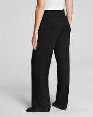 SPANX AirEssentials® Luxe Straight Leg Pant with Shimmer  Very Black / Silver Shimmer
