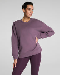 SPANX® BoostUp Cotton Fleece Crewneck Tunic  Prune