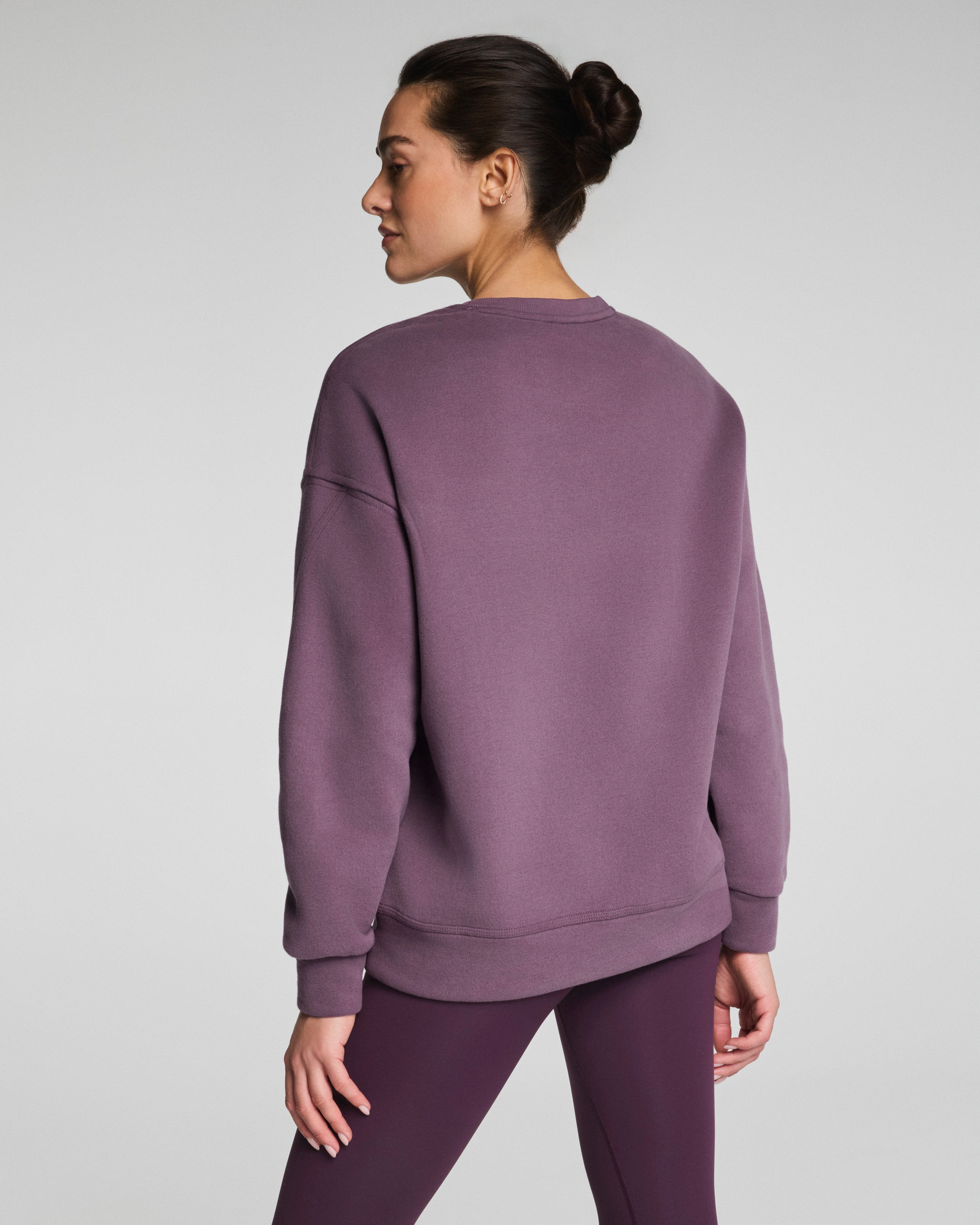 SPANX® BoostUp Cotton Fleece Crewneck Tunic  Prune