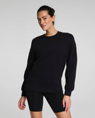 SPANX® BoostUp Cotton Fleece Crewneck Tunic  Very Black