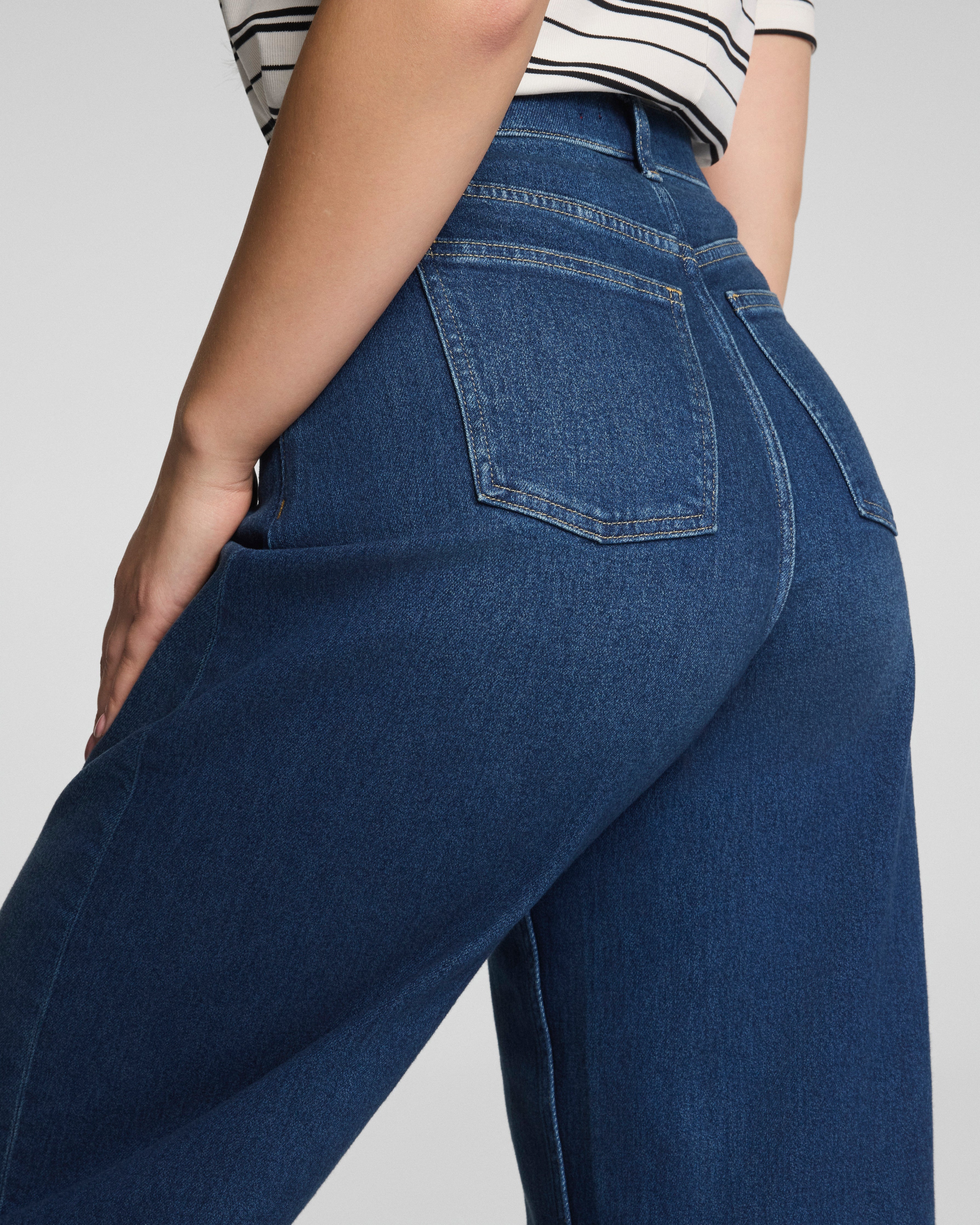 SPANXshape™ Authentic 360 Cuffed Horseshoe Jeans  Adriatic Blue