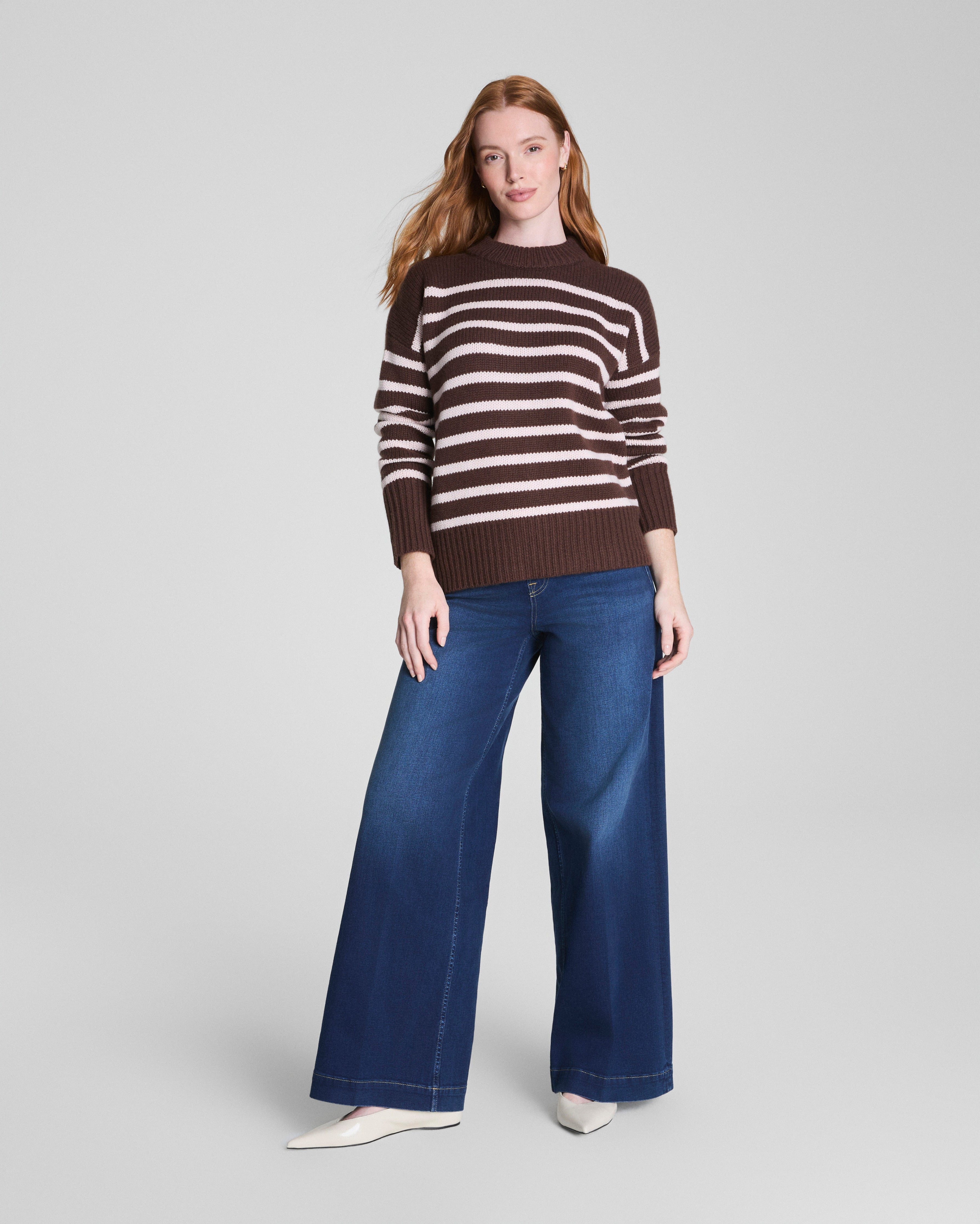 La Ligne Marin Sweater  Chocolate/Blush