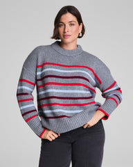 La Ligne Marin Sweater  Gray/SPANX® Red/Light Blue/Cassis