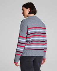 La Ligne Marin Sweater  Gray/SPANX® Red/Light Blue/Cassis