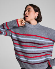 La Ligne Marin Sweater  Gray/SPANX® Red/Light Blue/Cassis