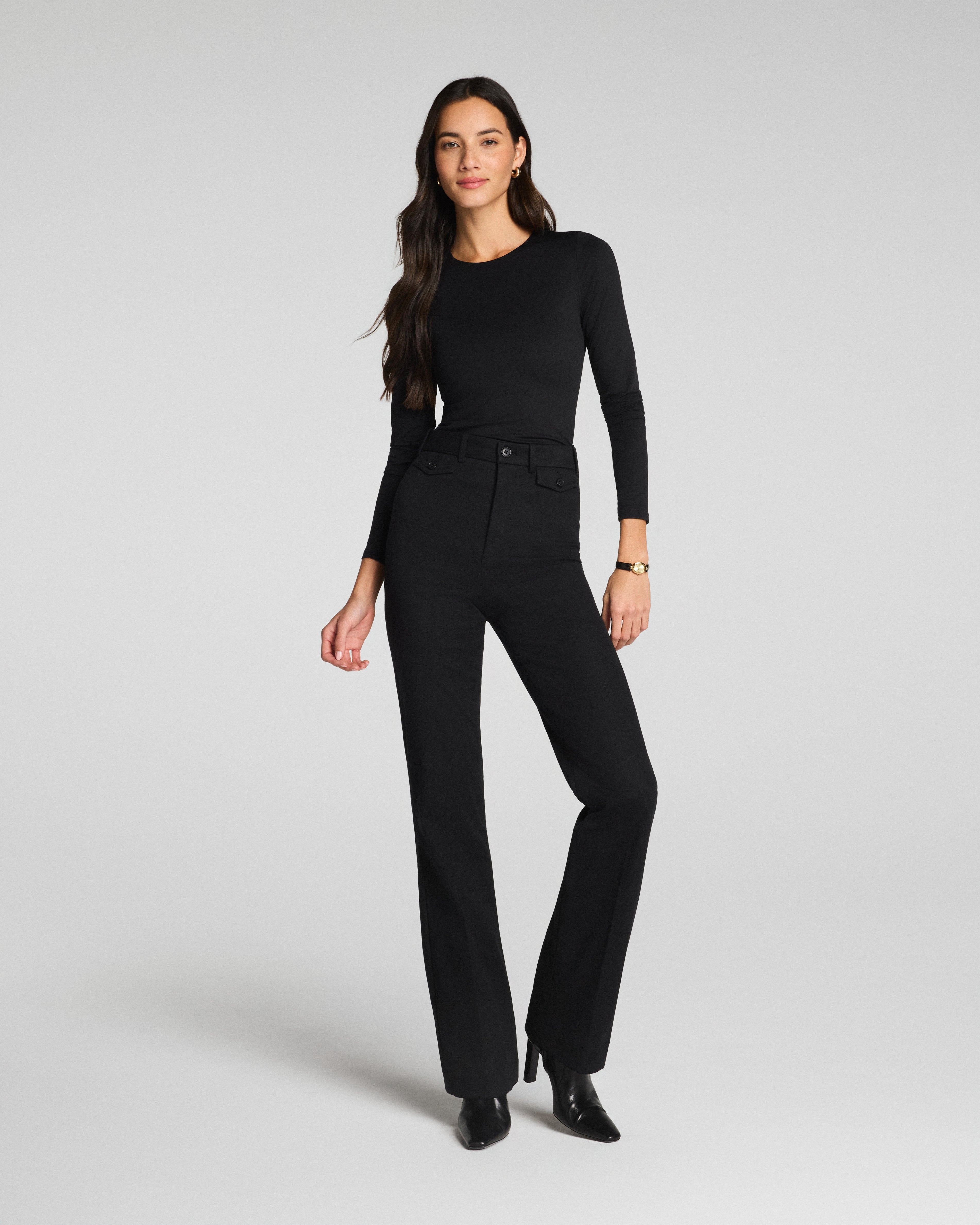 SPANXsupersmooth™ Stretch Twill Easy Flare Pant  Classic Black