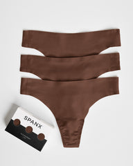 SPANXsmooth™ Fit-To-You Thong 3-Pack Box  Chestnut Brown