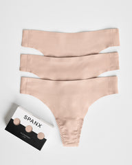 SPANXsmooth™ Fit-To-You Thong 3-Pack Box  Naked 2.0
