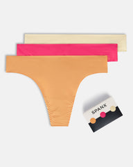 SPANXsmooth™ Fit-To-You Thong 3-Pack Box  Amber Haze/Tulip/Daffodil