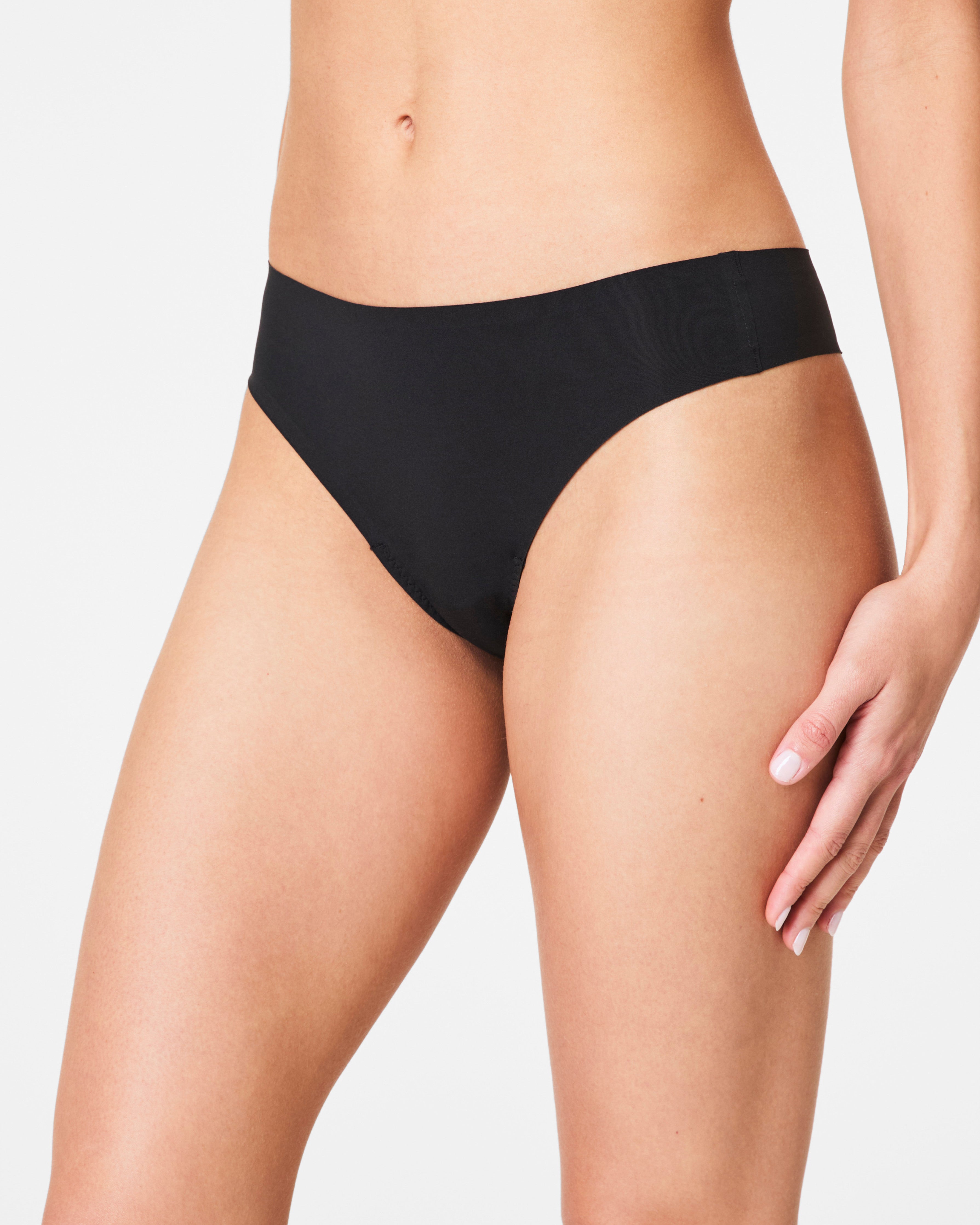 SPANXsmooth™ Fit-To-You Thong 3-Pack Box  Cafe Au Lait/Iconic Leopard/Very Black