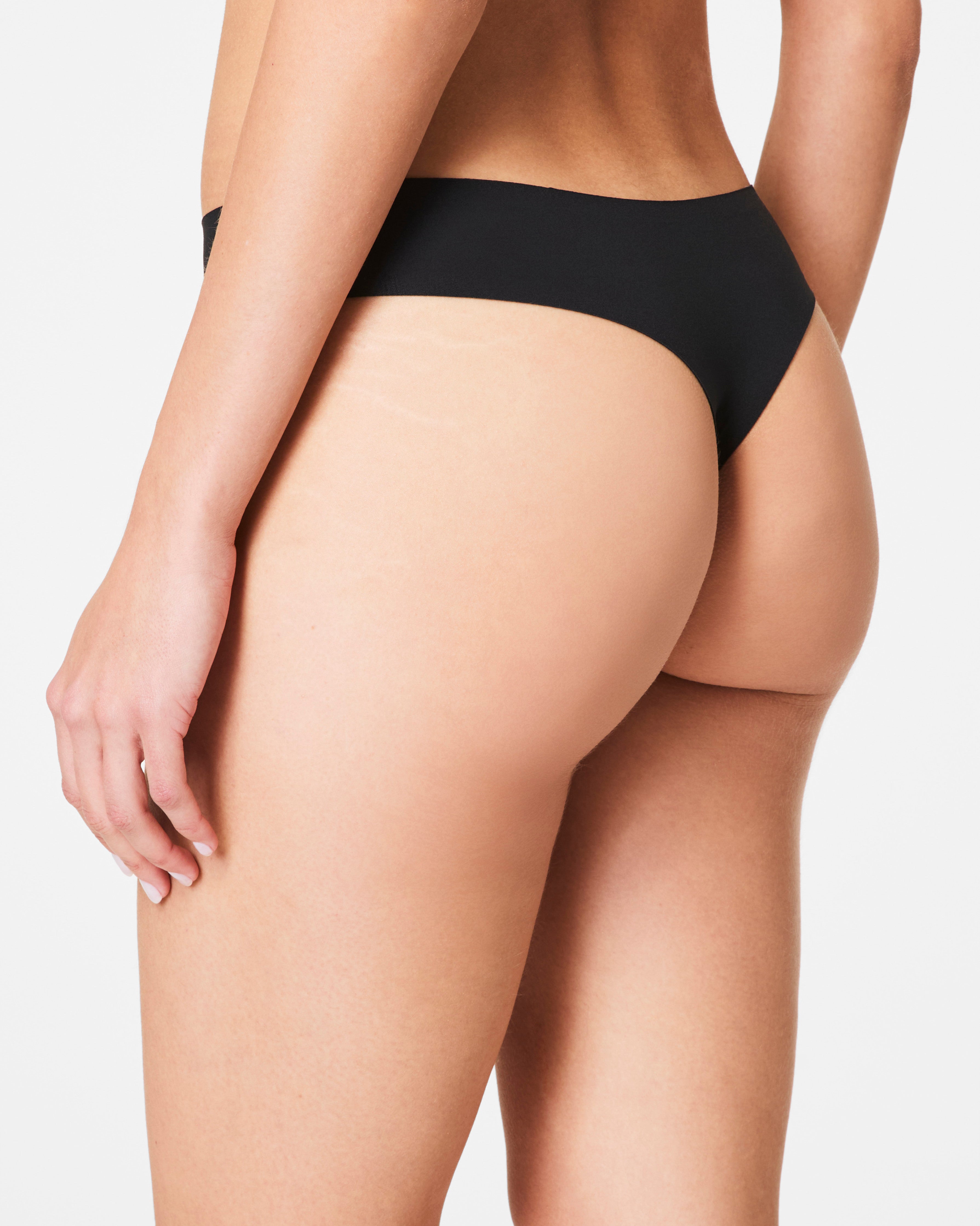 SPANXsmooth™ Fit-To-You Thong 3-Pack Box  Cafe Au Lait/Iconic Leopard/Very Black