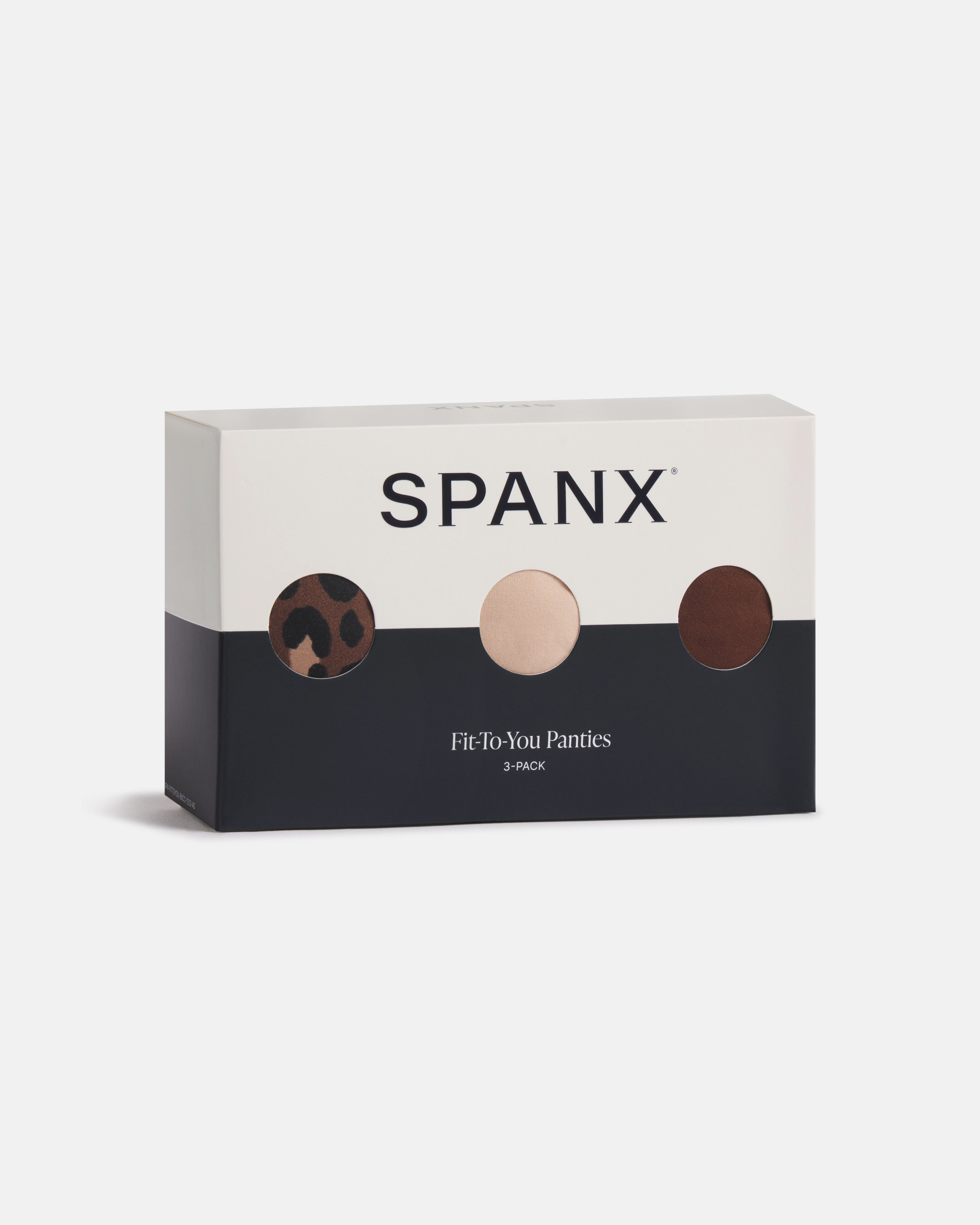 SPANXsmooth™ Fit-To-You Thong 3-Pack Box  Iconic Leopard/Naked 2.0/Espresso