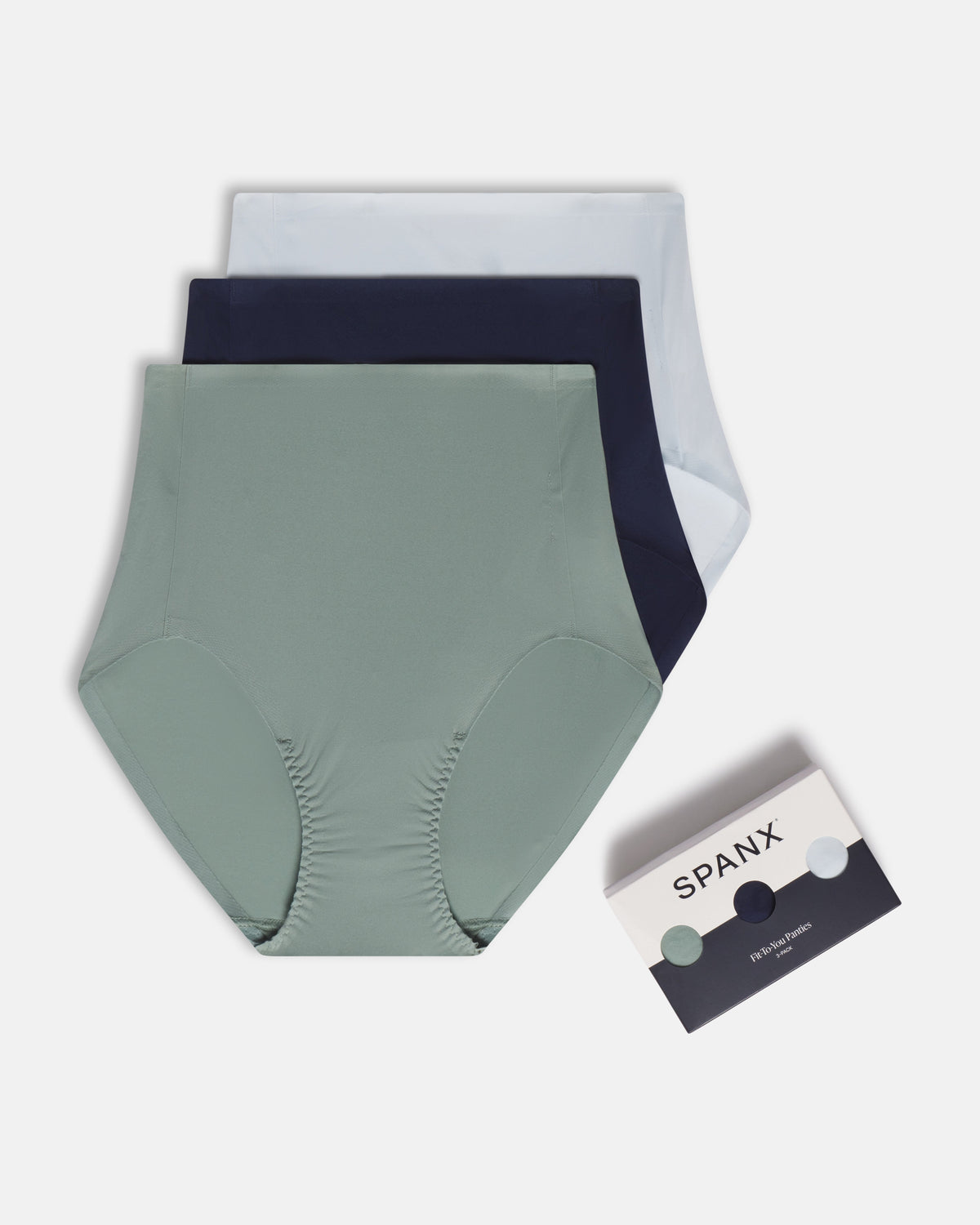 SPANXsmooth™ Fit-To-You Brief 3-Pack Box  Fern/Timeless Navy/Sky