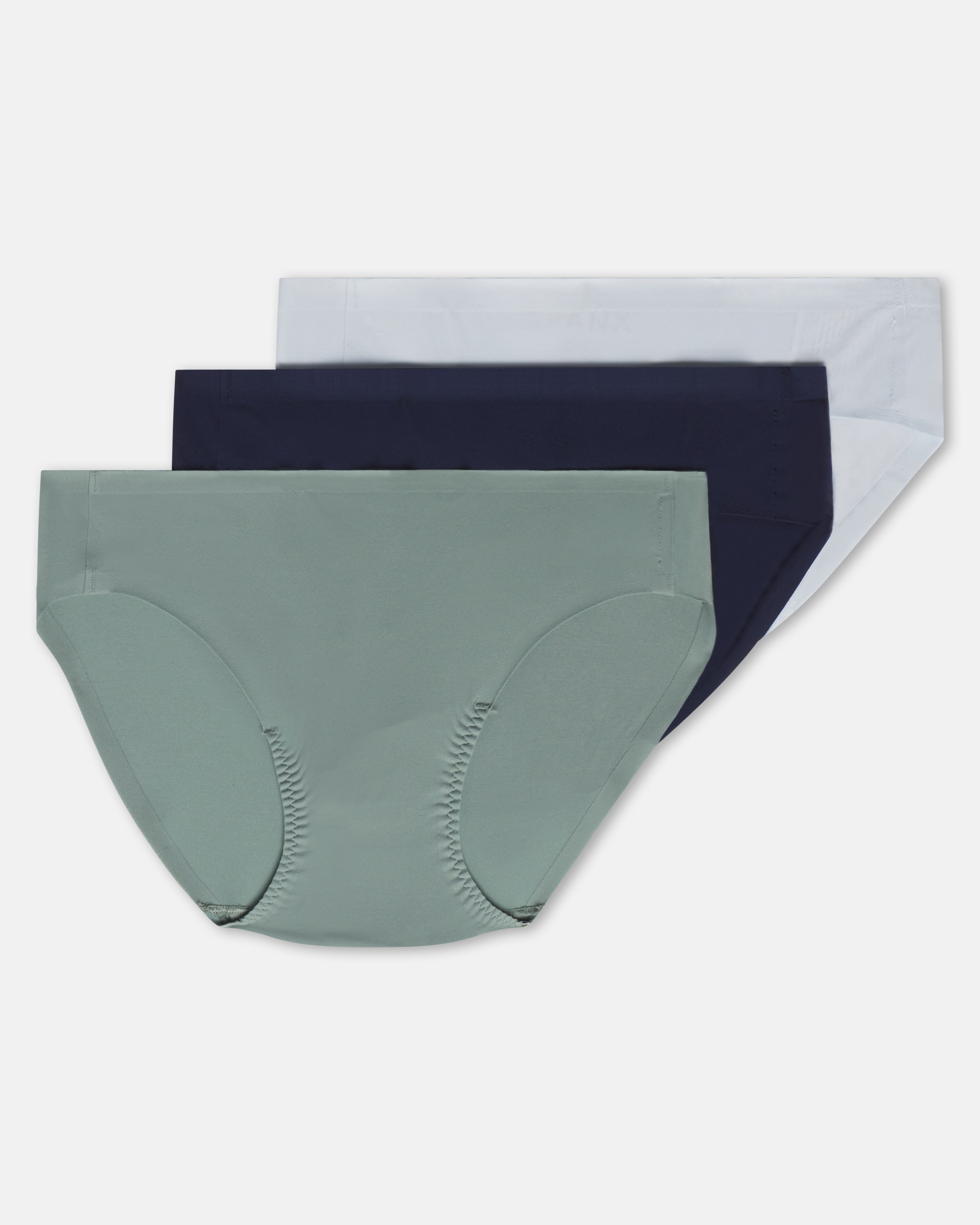 SPANXsmooth™ Fit-To-You Bikini 3-Pack Box  Fern/Timeless Navy/Sky