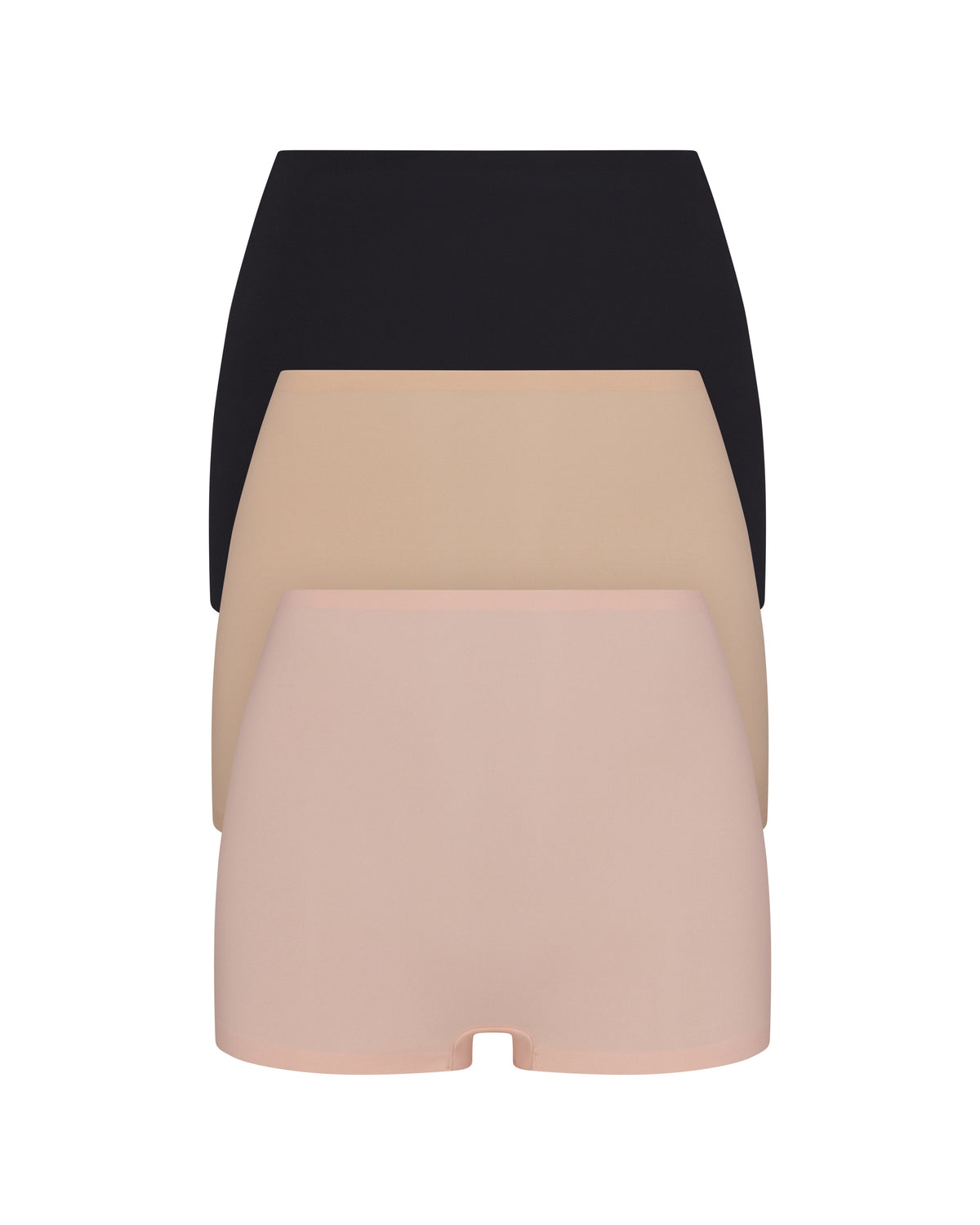 SPANXsmooth™ Fit-To-You Boyshort 3-Pack Box  Very Black/Toasted Oatmeal/Vintage Rose