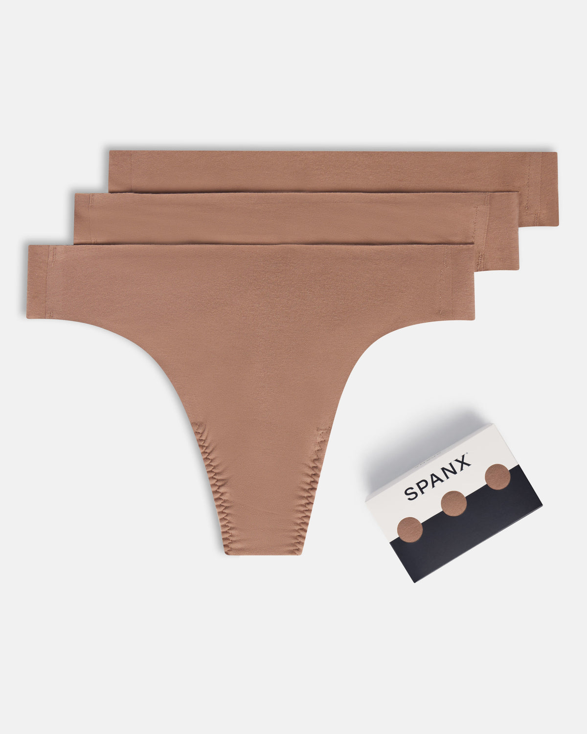 SPANXsmooth™ Fit-To-You Supima® Cotton Thong 3-Pack  Cafe Au Lait