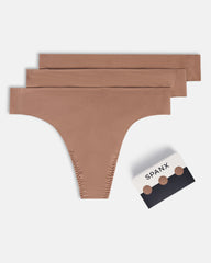 SPANXsmooth™ Fit-To-You Supima® Cotton Thong 3-Pack  Cafe Au Lait