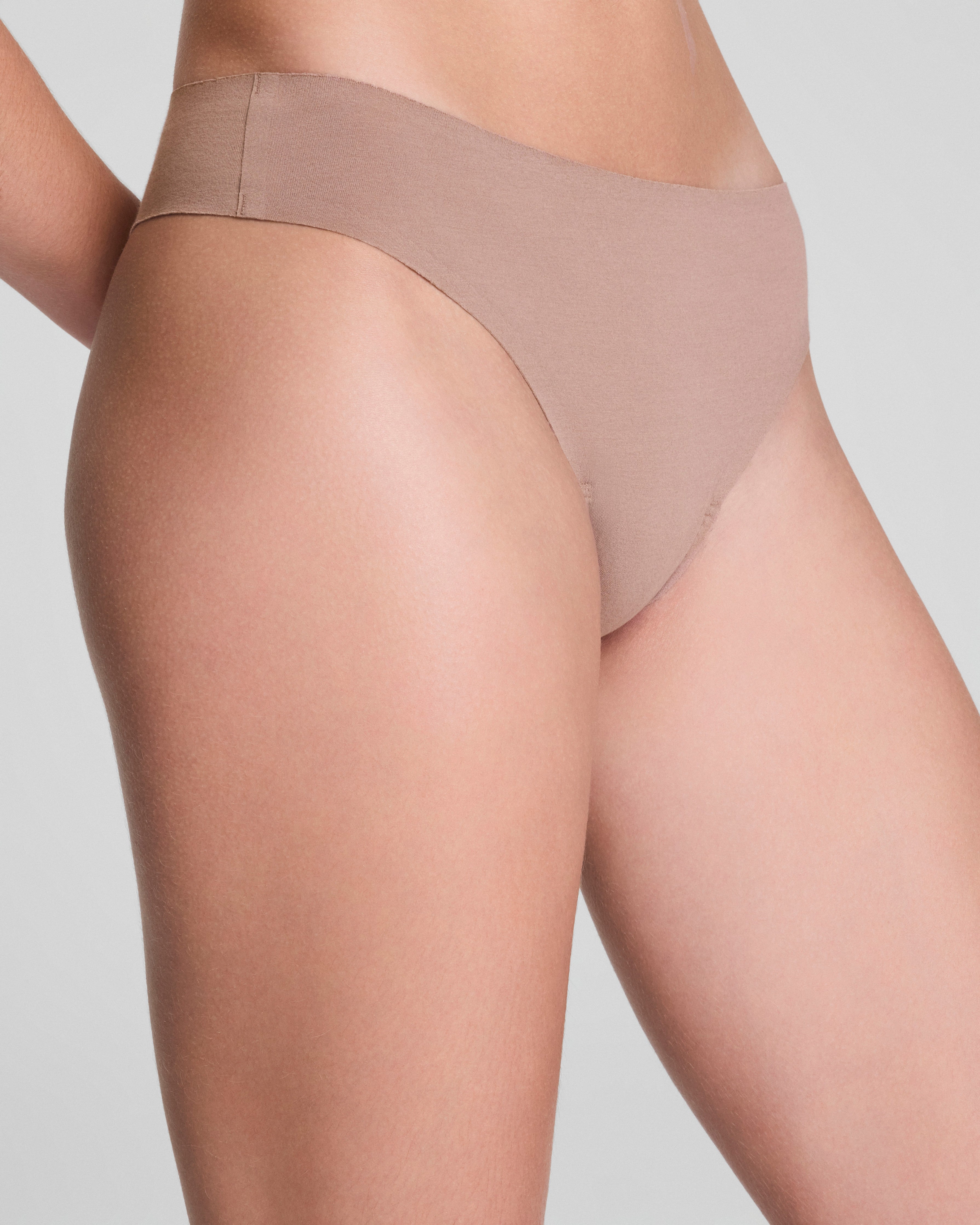 SPANXsmooth™ Fit-To-You Supima® Cotton Thong 3-Pack Box  Plum Berry/Rose Quartz/Cafe Au Lait