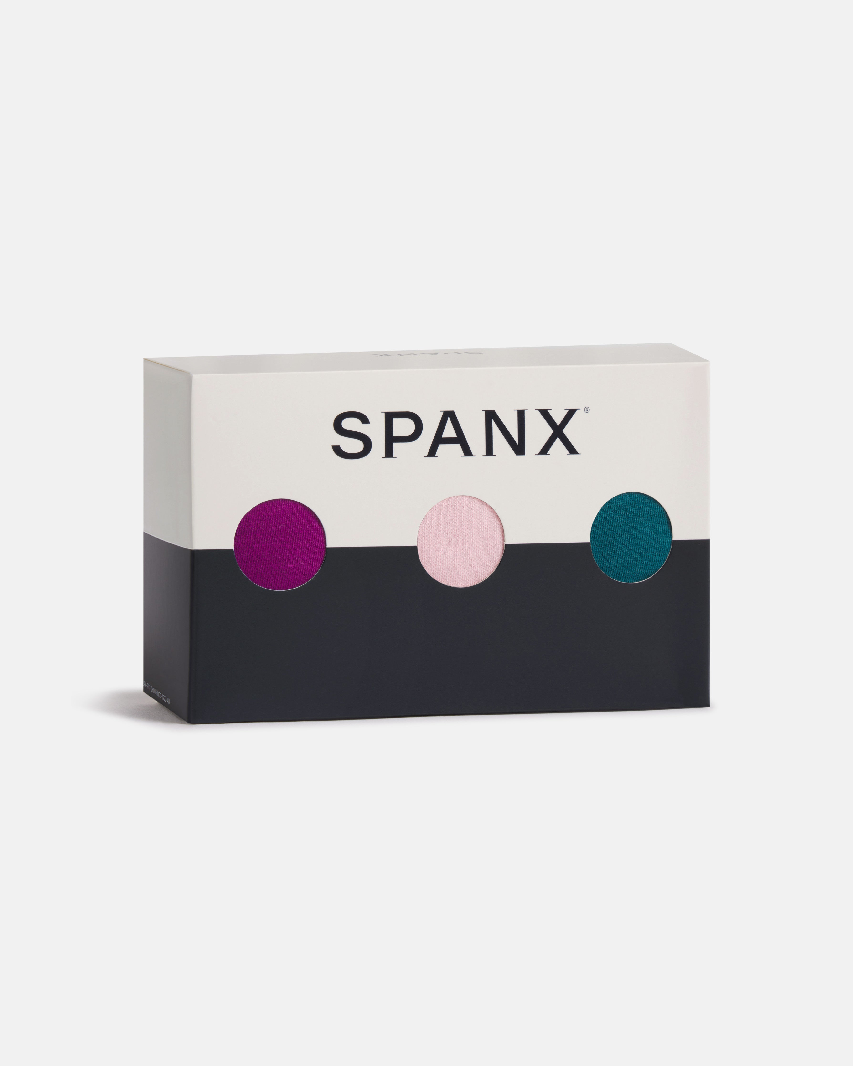 SPANXsmooth™ Fit-To-You Supima® Cotton Thong 3-Pack Box  Snap Dragon/Fleur/Emerald Bay