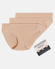 SPANXsmooth™ Fit-To-You Supima® Cotton Bikini 3-Pack  Toasted Oatmeal