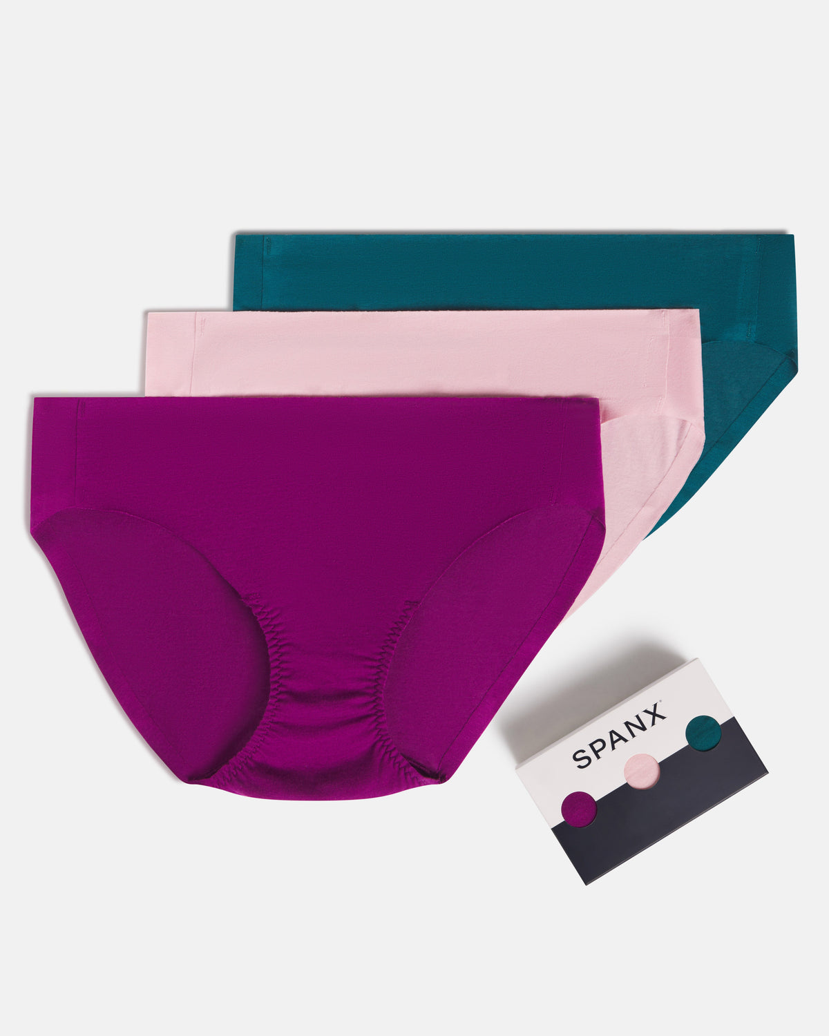 SPANXsmooth™ Fit-To-You Supima® Cotton Bikini 3-Pack  Snap Dragon/Fleur/Emerald Bay