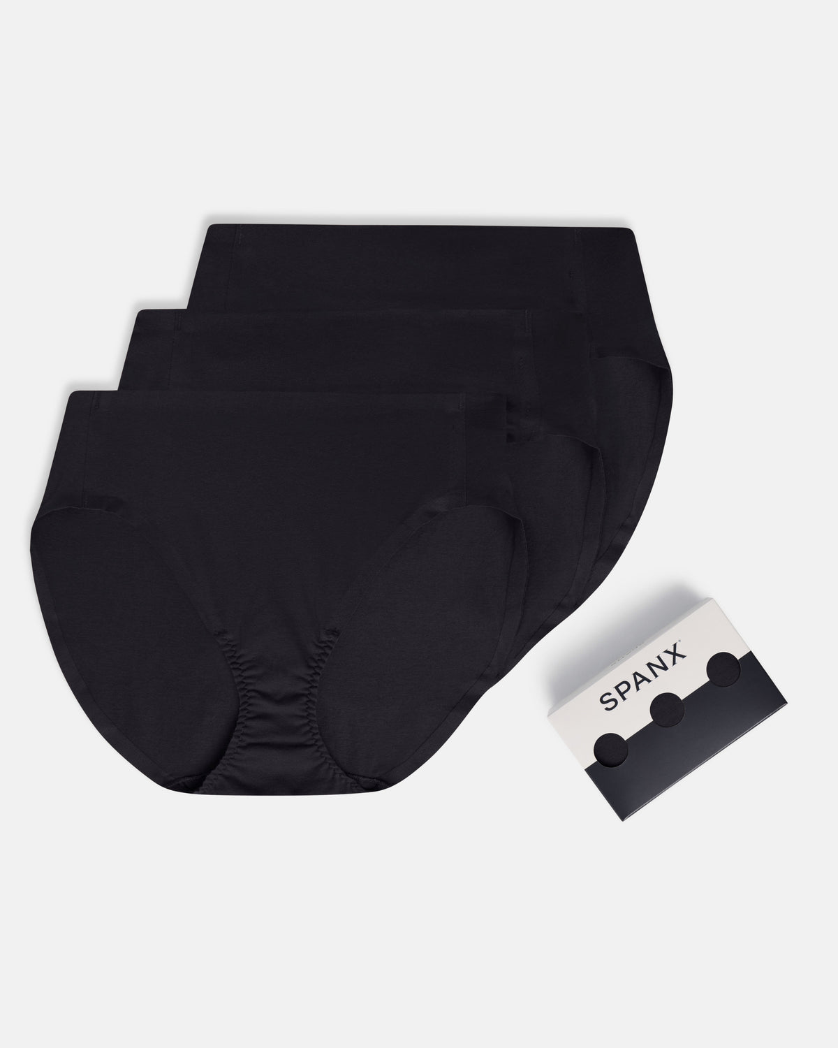 SPANXsmooth™ Fit-To-You Supima® Cotton Brief 3-Pack  Very Black
