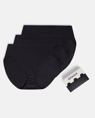 SPANXsmooth™ Fit-To-You Supima® Cotton Brief 3-Pack  Very Black