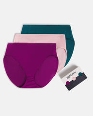 SPANXsmooth™ Fit-To-You Supima® Cotton Brief 3-Pack  Snap Dragon/Fleur/Emerald Bay