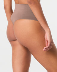 SPANXshape™ ExtraOrdinary Supima® Cotton Thong  Cafe Au Lait