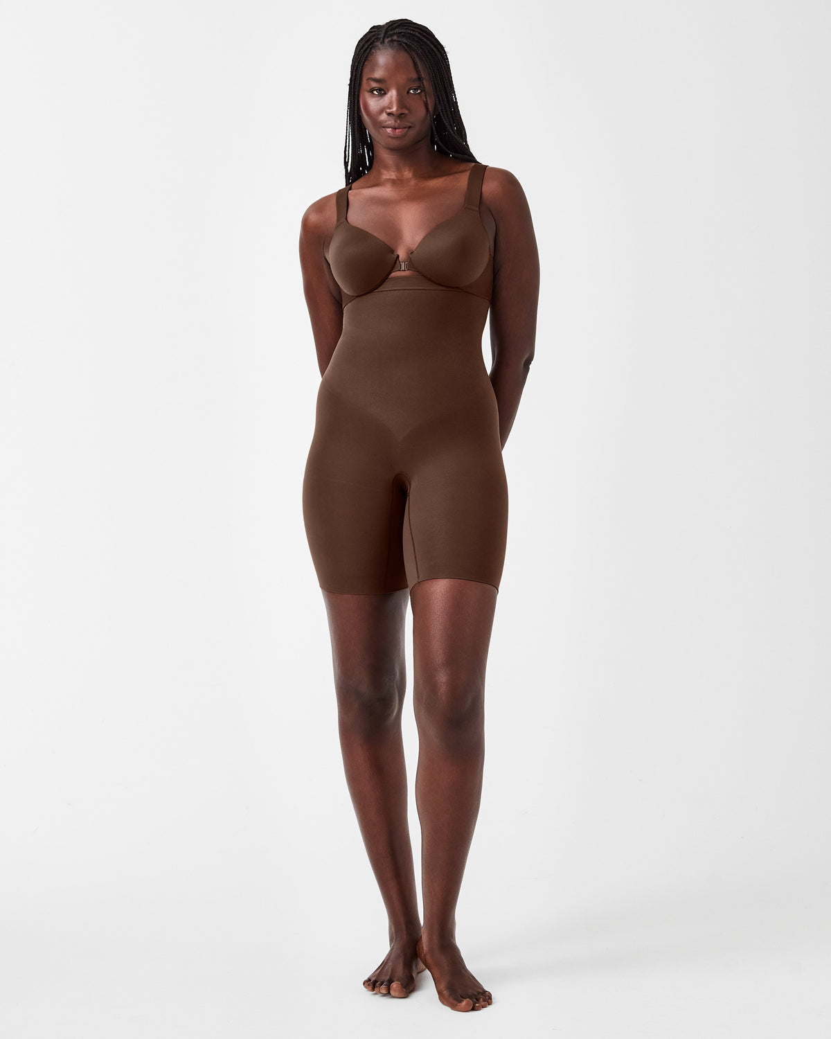 SPANXsculpt™ Seamless Power High-Waisted Mid-Thigh Short  Chestnut Brown