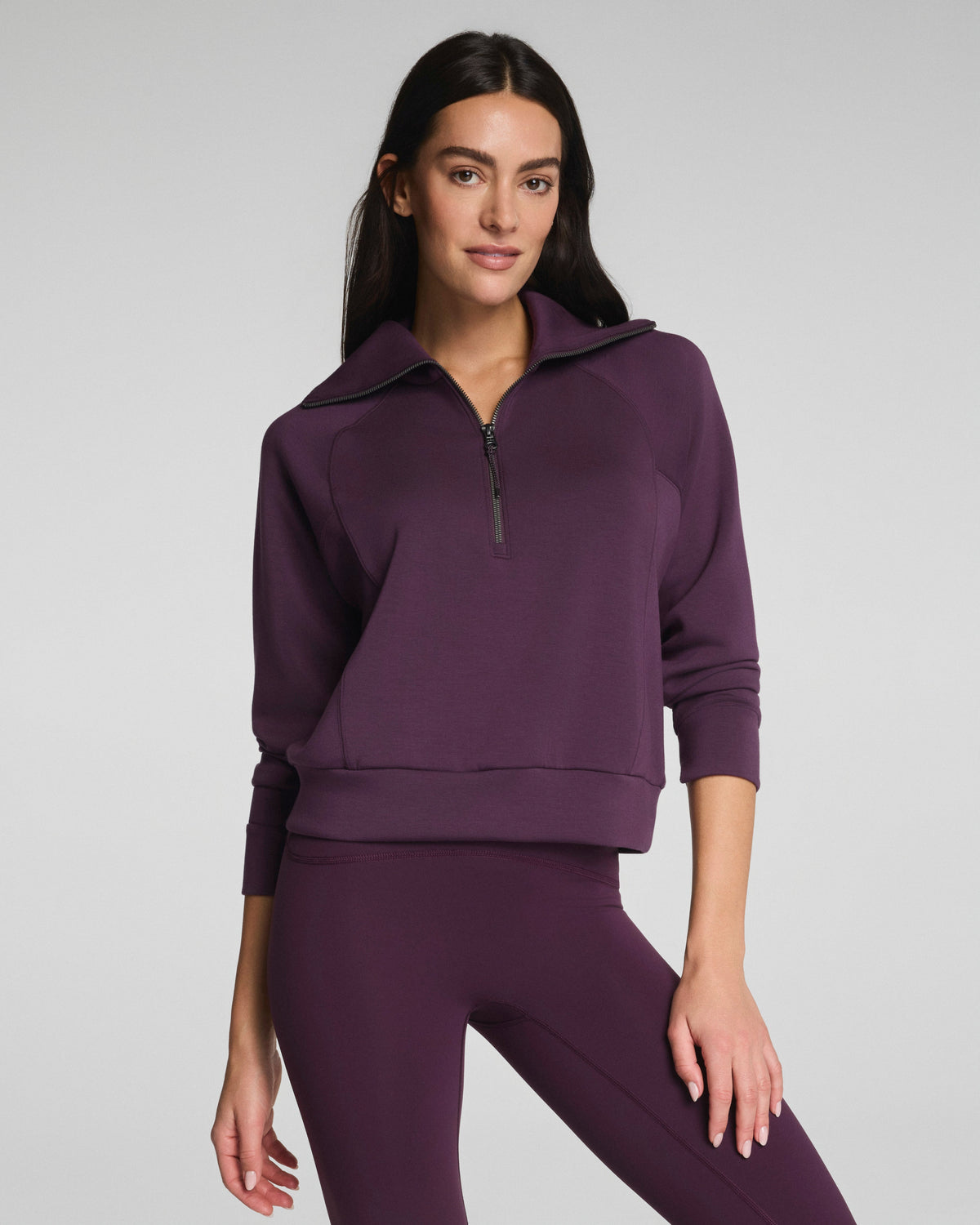 SPANX AirEssentials® Half Zip  Blackberry